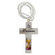Holy Communion souvenir, white cross with lace ENG s1