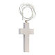Holy Communion souvenir, white cross with lace ENG s2