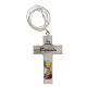 Holy Communion souvenir, white cross with lace SPA s1