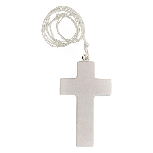 First Communion favor for girls white cross with cord, Italian 3