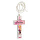 First Communion favor for girls white cross with cord, Italian s2
