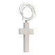 Holy Communion souvenir, pink cross with lace ENG s2