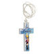 First Communion favor for boys white cross with cord, Italian s2