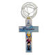 First Communion favor for boys white cross with cord, Spanish s1