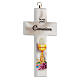 Croix souvenir Communion blanche avec calice s2