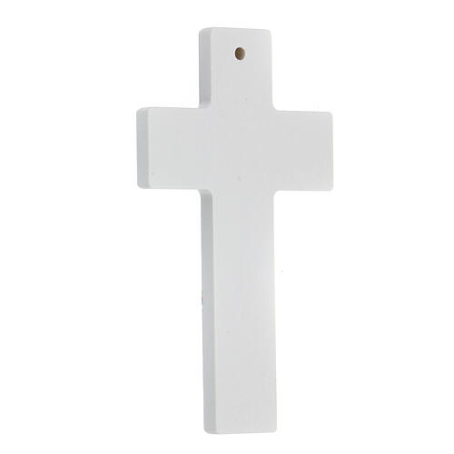 Communion souvenir white cross with chalice, English 2