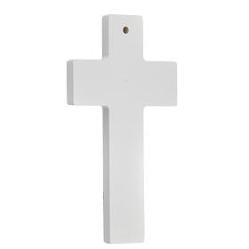 Communion souvenir white cross with chalice, Spanish