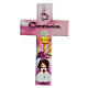 First Communion favor pink cross, English s1