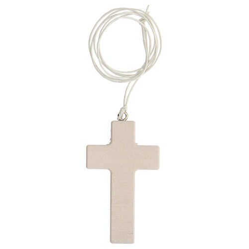 Set recuerdo Comunión cruz y rosario blanco 4