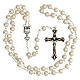 Set recuerdo Comunión cruz y rosario blanco s3
