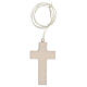 Set souvenir Communion croix et chapelet blanc s4