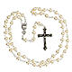 Set ricordo rosario e croce bianco Comunione inglese s3