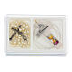 Communion set with cross and white rosary, Spanish s1
