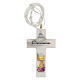 Recuerdo Comunión rosario y cruz blanca francés s2