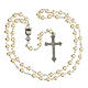 Communion set with cross and white rosary, French s4