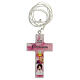First Communion box set pink cross rosary, Italian s2