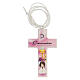First Communion box set pink cross rosary, English s2