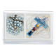 Set souvenir chapelet et croix bleu Communion ESPAGNOL s1
