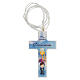 Holy Communion gift box, blue rosary and cross FRE s2