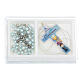 First Communion box set blue cross rosary, French s1