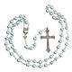 First Communion box set blue cross rosary, French s4