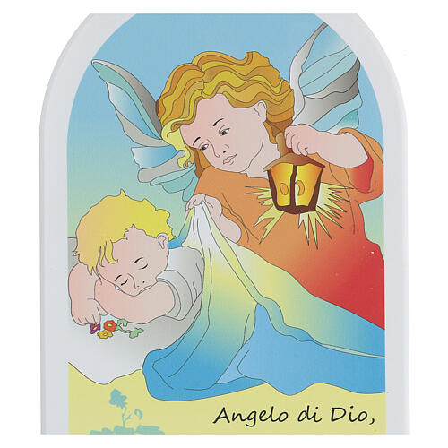 Ikona modlitwa do Anioła Bożego j. włoski, styl kreskówka, 20 cm 2