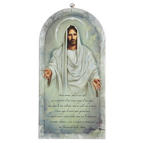 Ikone, Jesus, mit Gebet "Padre Nostro", 20 cm
