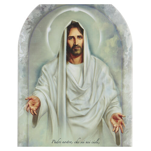 Ikone, Jesus, mit Gebet "Padre Nostro", 20 cm 2