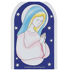 Icono Ave María con estrellas 25 cm