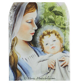 Ikone, Madonna und Kind, mit Mariengebet, 25 cm