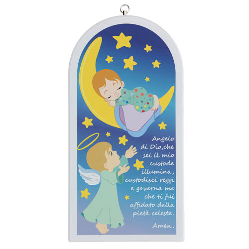 Angel of God prayer icon with moon 30 cm 1