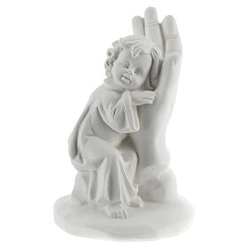 Resin hand with little boy 10 cm