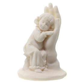Resin hand with little girl 10 cm