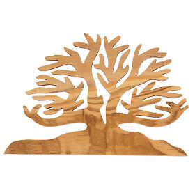 Albero della vita decorazione legno ulivo 15x10x1 cm