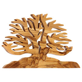 Albero della vita decorazione legno ulivo 15x10x1 cm