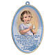 Angel plaque with prayer in English, blue s1
