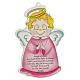 Guardian angel plaque with prayer in English, pink s1