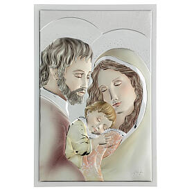Farbiges Bild der Heiligen Familie aus Bilaminat, 36 x 24 cm