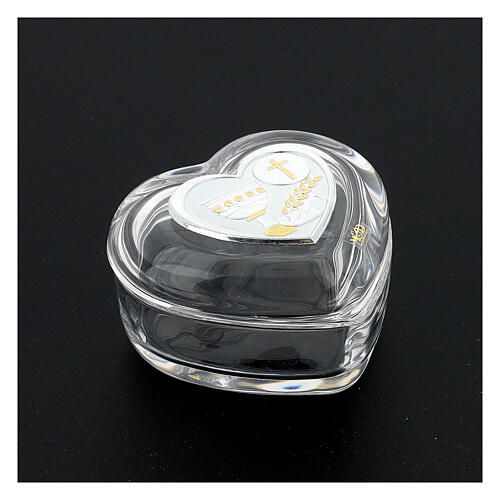 Boîte coeur Communion 9 cm 2