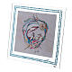 Enfeite de mesa 18x18 cm Maternidade cristais azuis s2