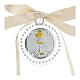 Médaillon Communion strass blancs 6 cm s2