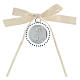 Médaillon Communion strass blancs 6 cm s3