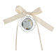 Medalhão Sagrada Família cristais brancos 6 cm s1