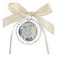 Medalhão Sagrada Família cristais brancos 6 cm s2