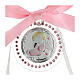 Angel medallion, pink strass, 6 cm s2