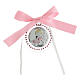 Medalhão Anjos cristais cor-de-rosa 6 cm s1