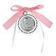 Medalhão Anjos cristais cor-de-rosa 6 cm s3