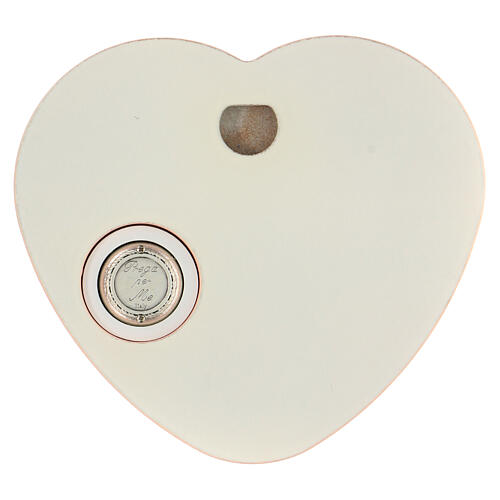 Medalha de berço coração cor-de-rosa com áudio 15 cm 3