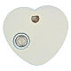 Medalha de berço coração azul com áudio 15 cm s3
