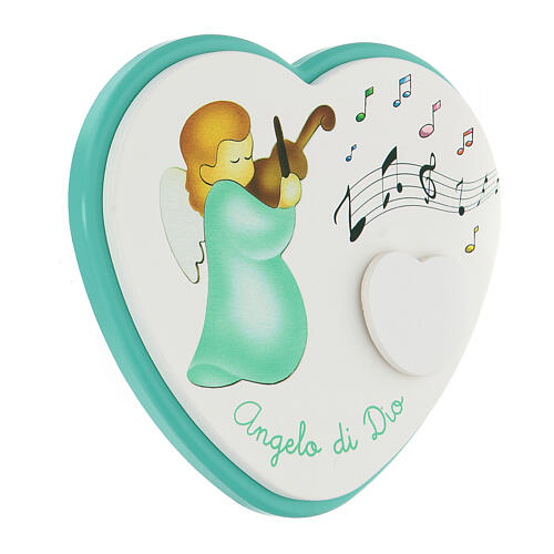 Green Angel of God with audio 15 cm for baby cribs 2